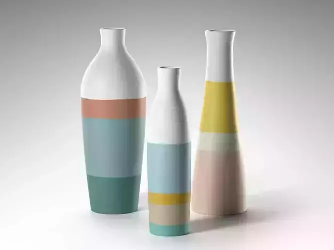 Painted Ceramic Vases