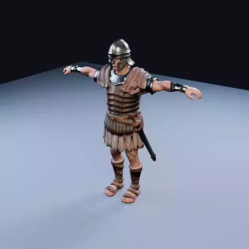 Roman sagittarius Field Low Poly PBR Game Asset