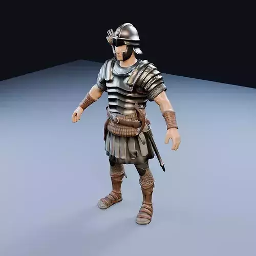 Roman sagittarius Scout Low Poly PBR Game Asset