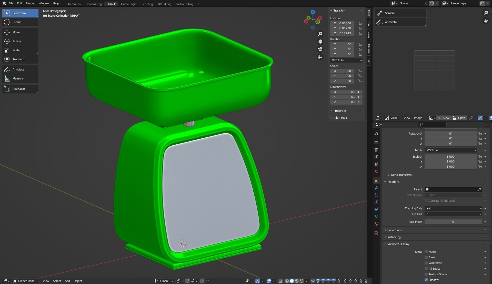 Kitchen Scale 3D model_14