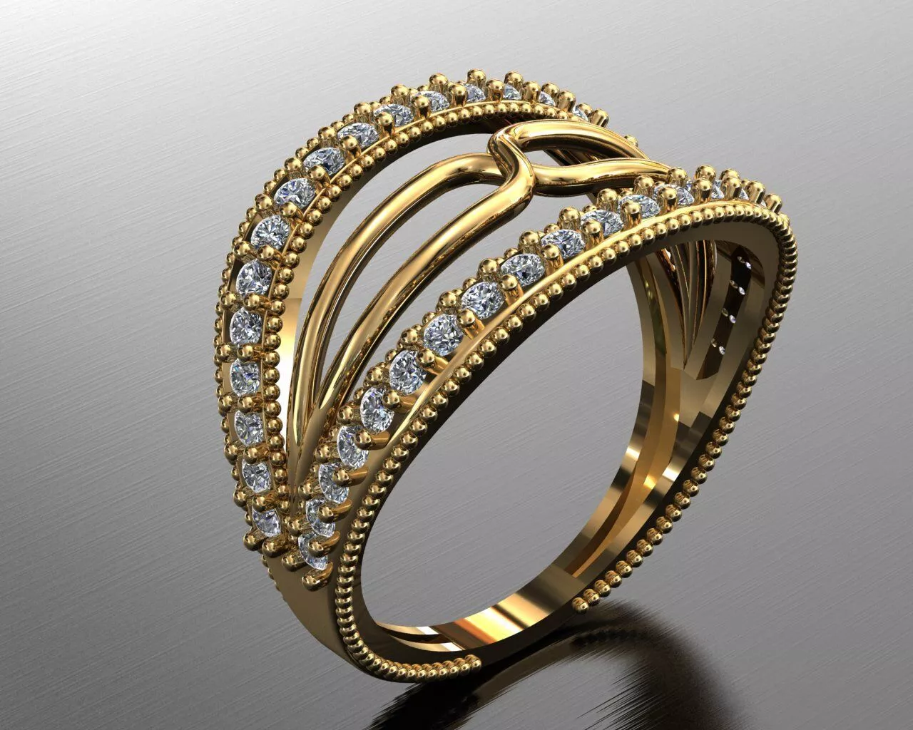 Modern Design Ring 3D print model