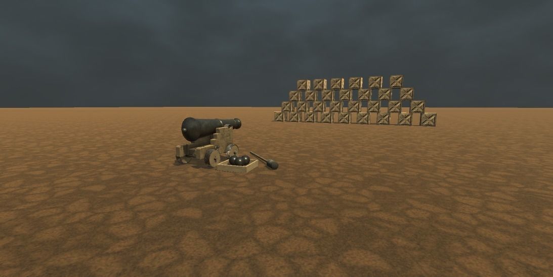 Shooting Cannon Game Ready Low-Poly PBR AR VR Low-poly 3D model_23