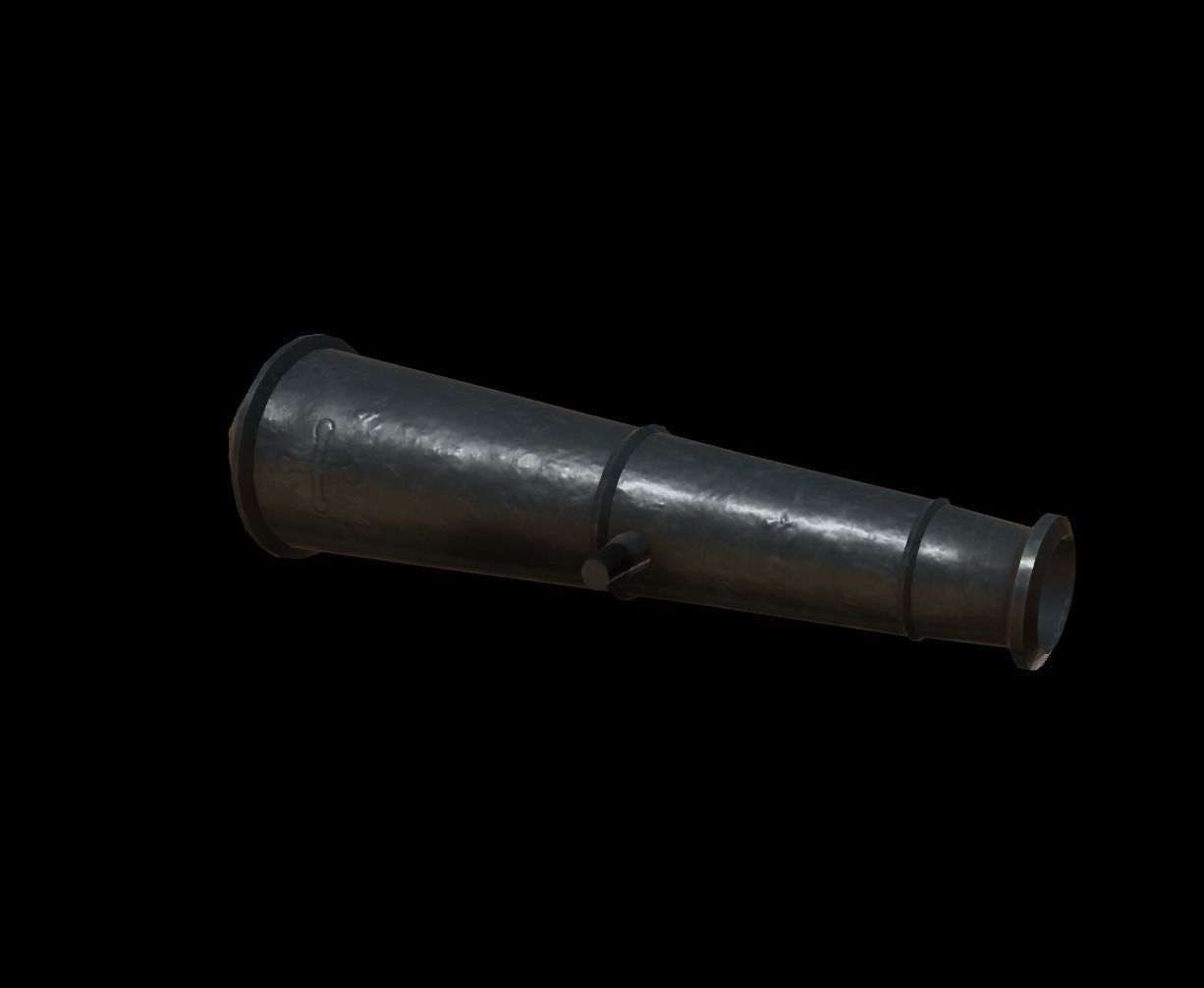 Shooting Cannon Game Ready Low-Poly PBR AR VR Low-poly 3D model_20