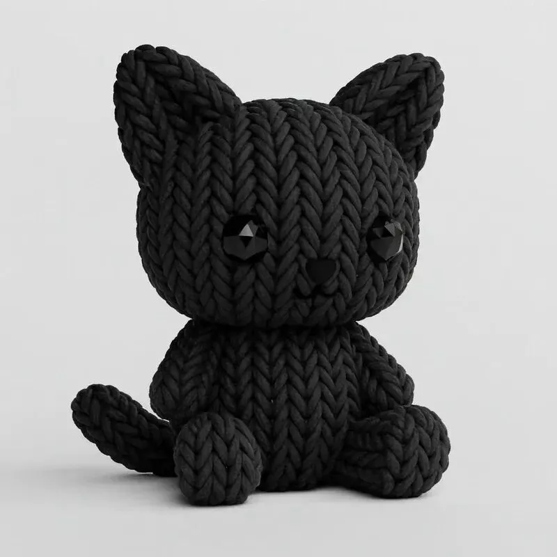 Cat Amigurumi Style STL File for 3D Printing 3D print model
