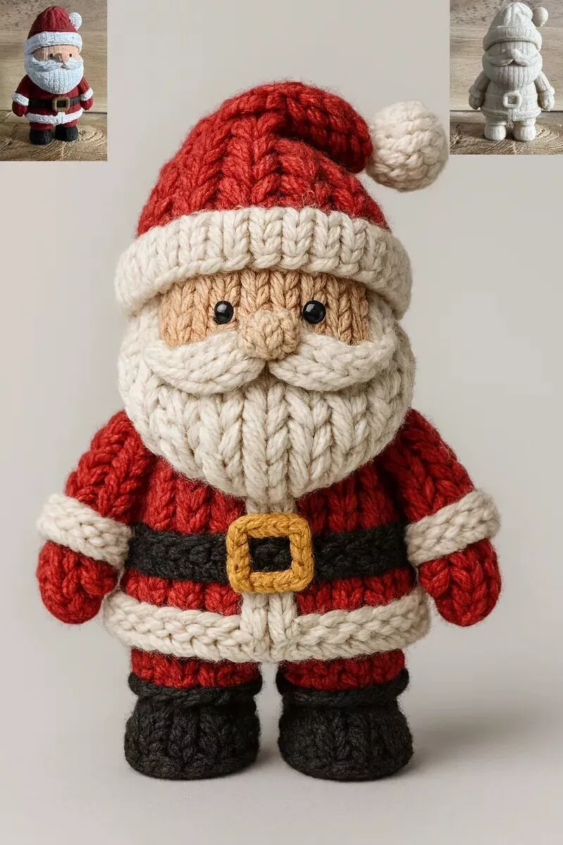 Santa Claus Amigurumi Style STL File for 3D Printing 3D print model