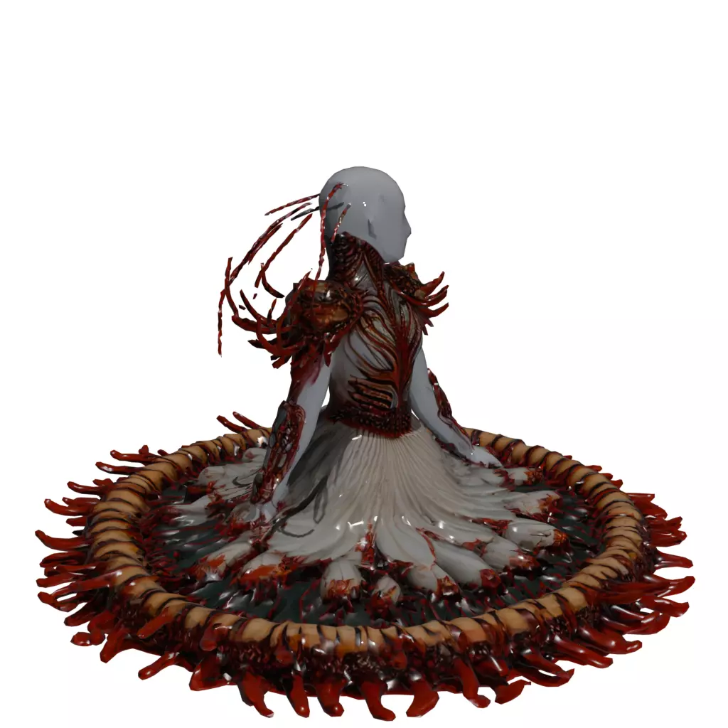 WOMAN CENTIPEDE 3D model