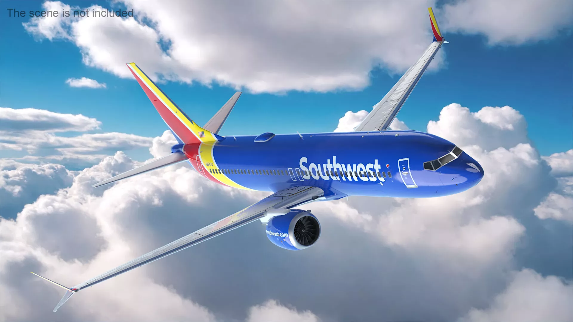 Southwest Airlines Boeing 737 MAX 8 in Flying 3D model