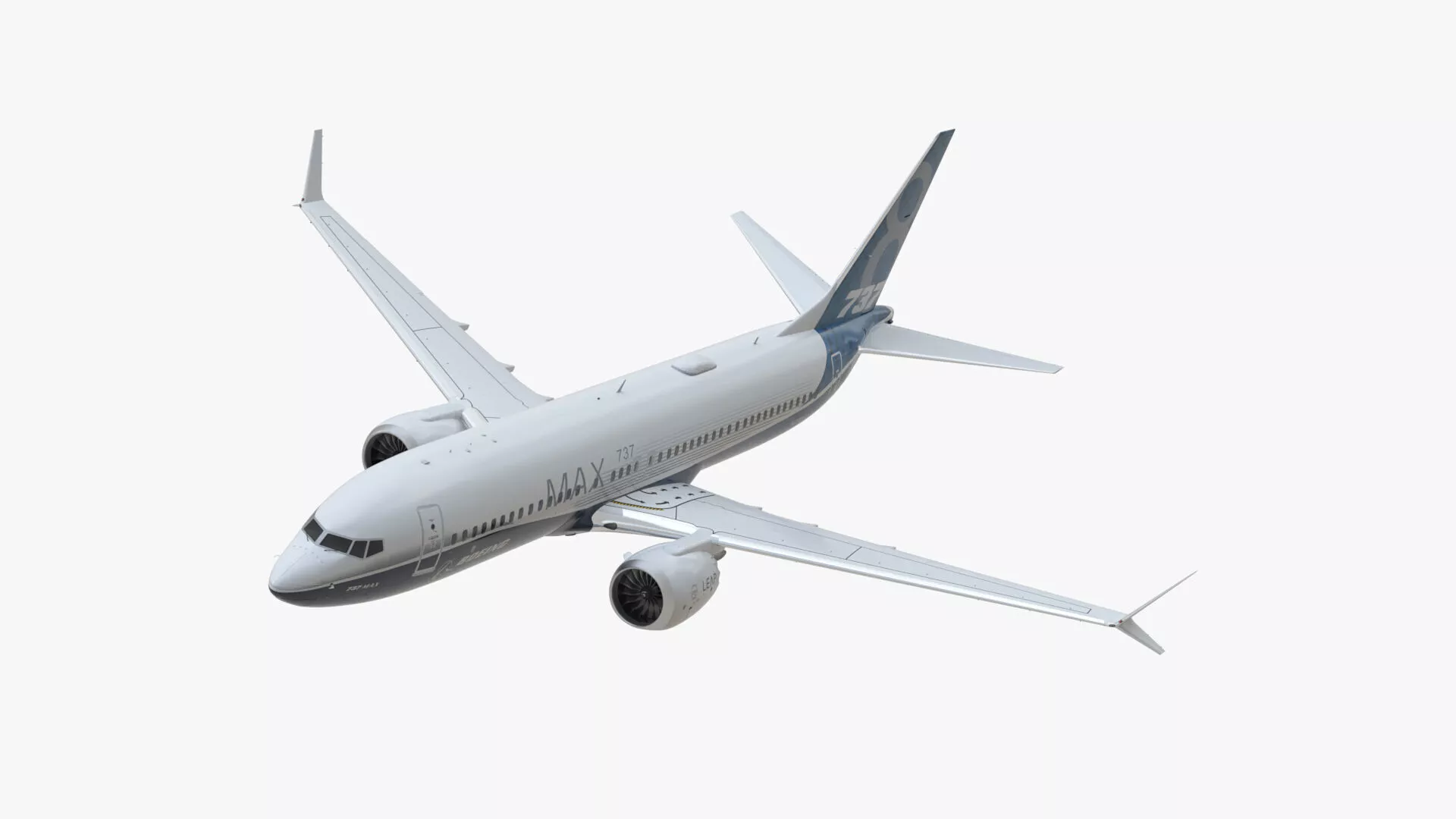 Aircraft Boeing 737 MAX 8 in Flying 3D model