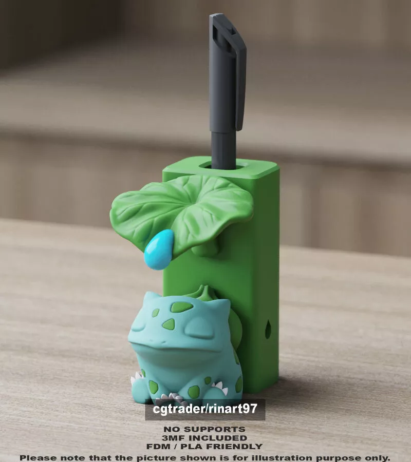 Bulbasaur Pen Holder 3D print model