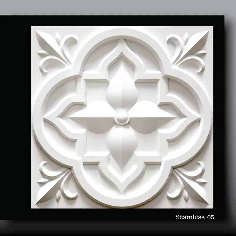 Wall 3D Modern Classical Seamless Pattern CNC Seamless05 3D print model
