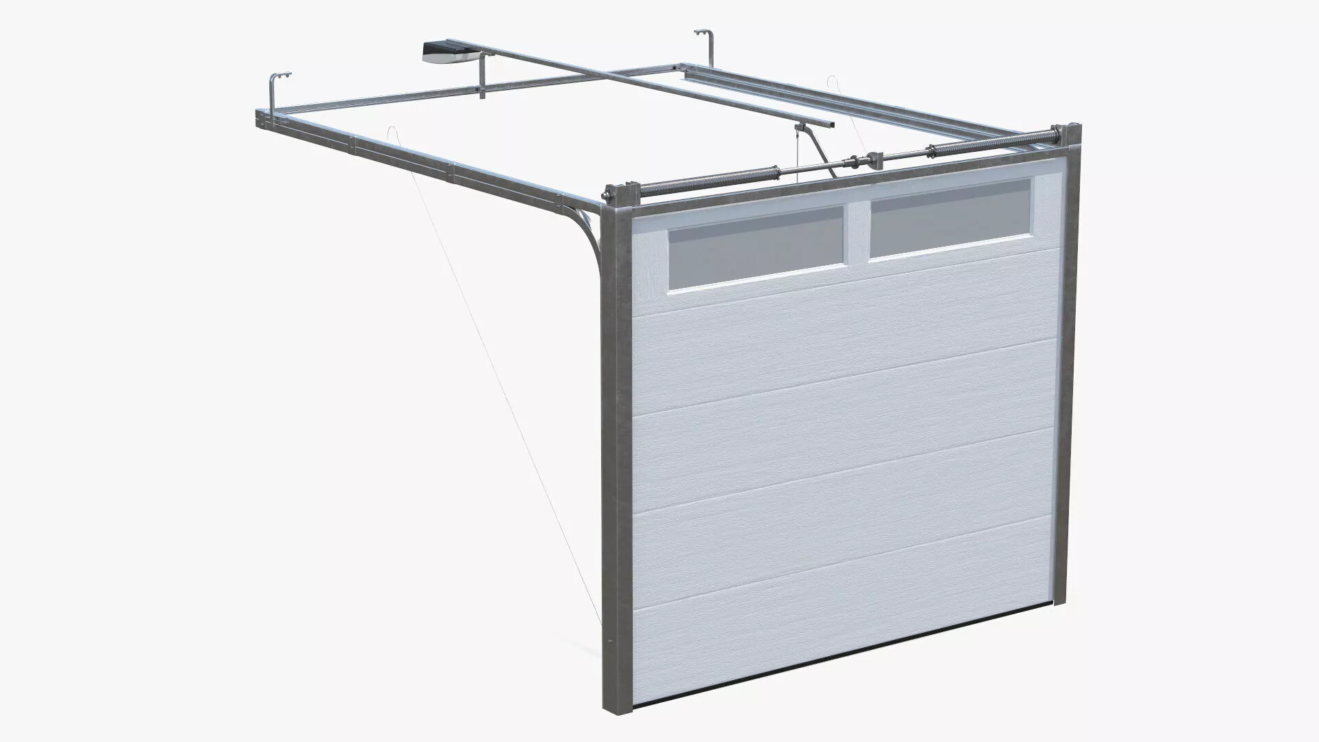 Garage Door with Electric Opener Rigged 3D model