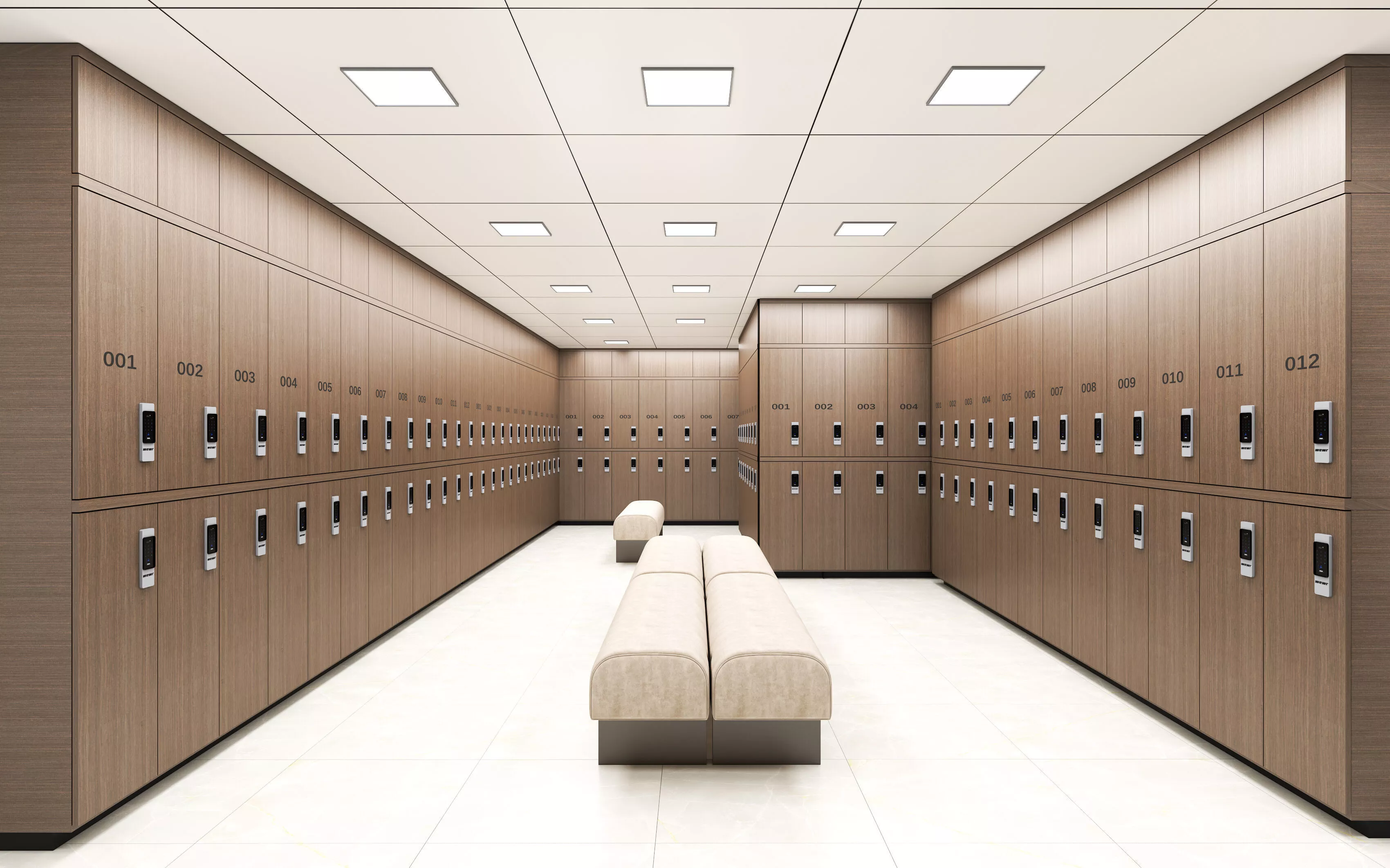 Gym changing room storage room 3D model