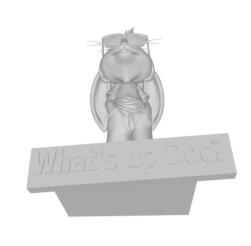 BUGS BUNNY GANGSTER EDITION - 3D PRINT Free 3D print model