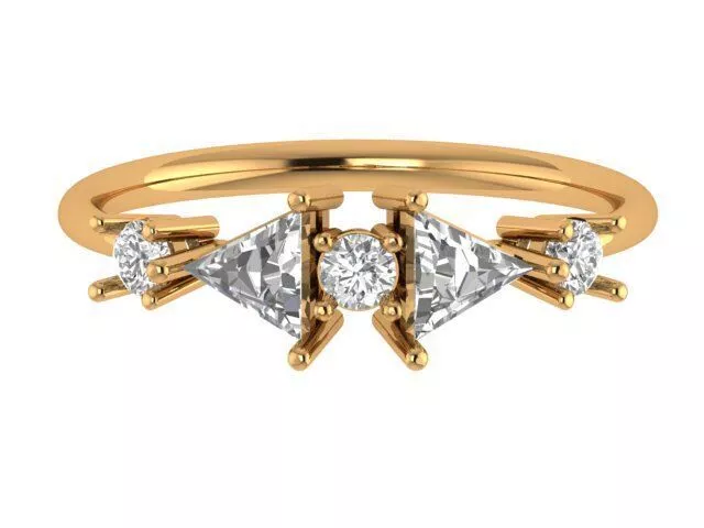 Round Diamond Ring 3D print model