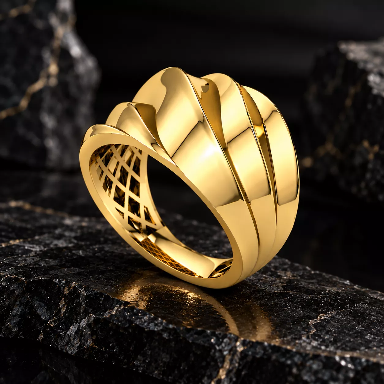 Beautiful gold ring 3D print model