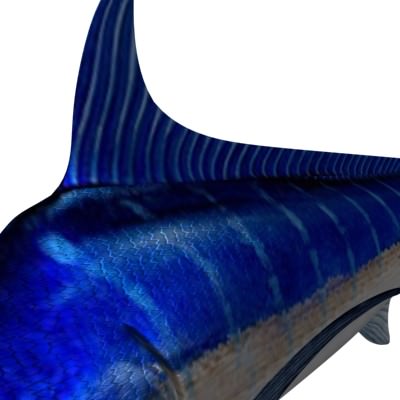 Blue marlin toon fish Low-poly 3D model_1