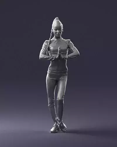 000694 Yoga Woman Praying Pose STL Miniature