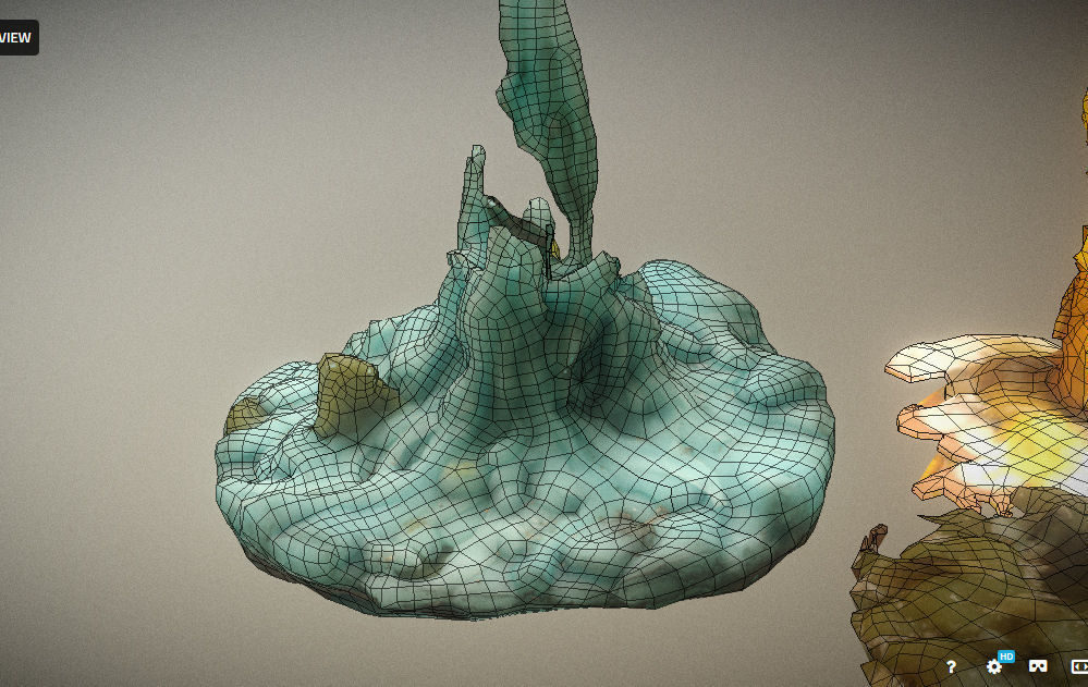 Scanned photorealistic retro candle holder and 3 candles Low-poly 3D model_11