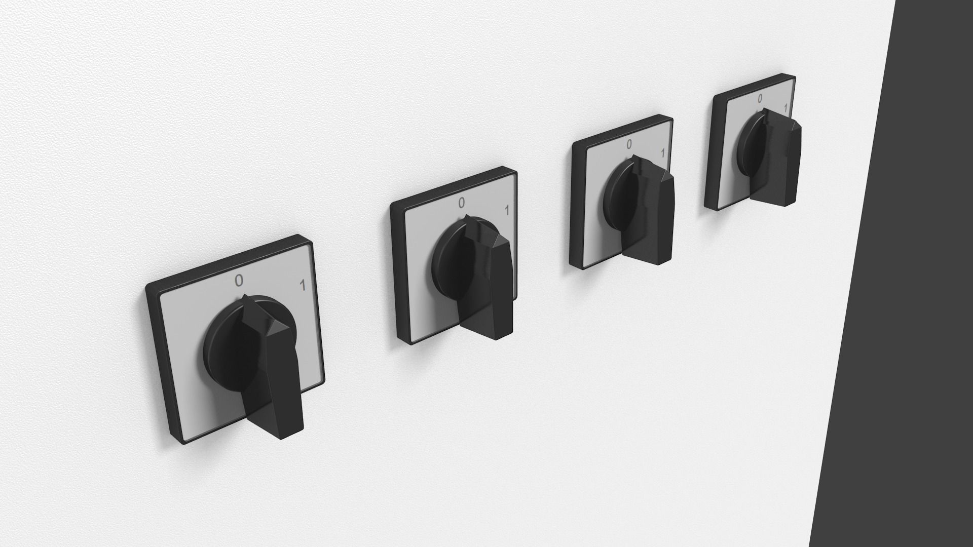 Rotary cam switch 3D model_2