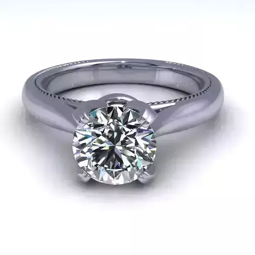 Solitaire Engagement Ring 3D print model