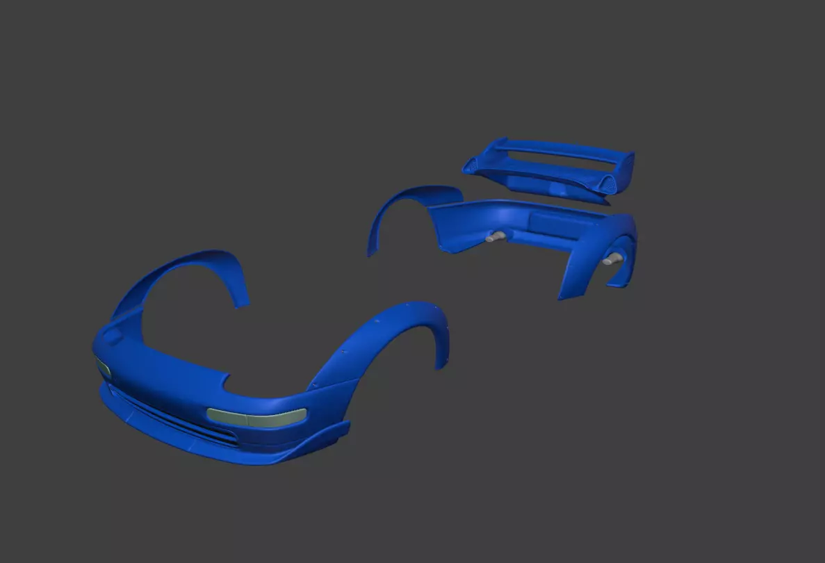 Porsche 993 GT2 kit 3D print model