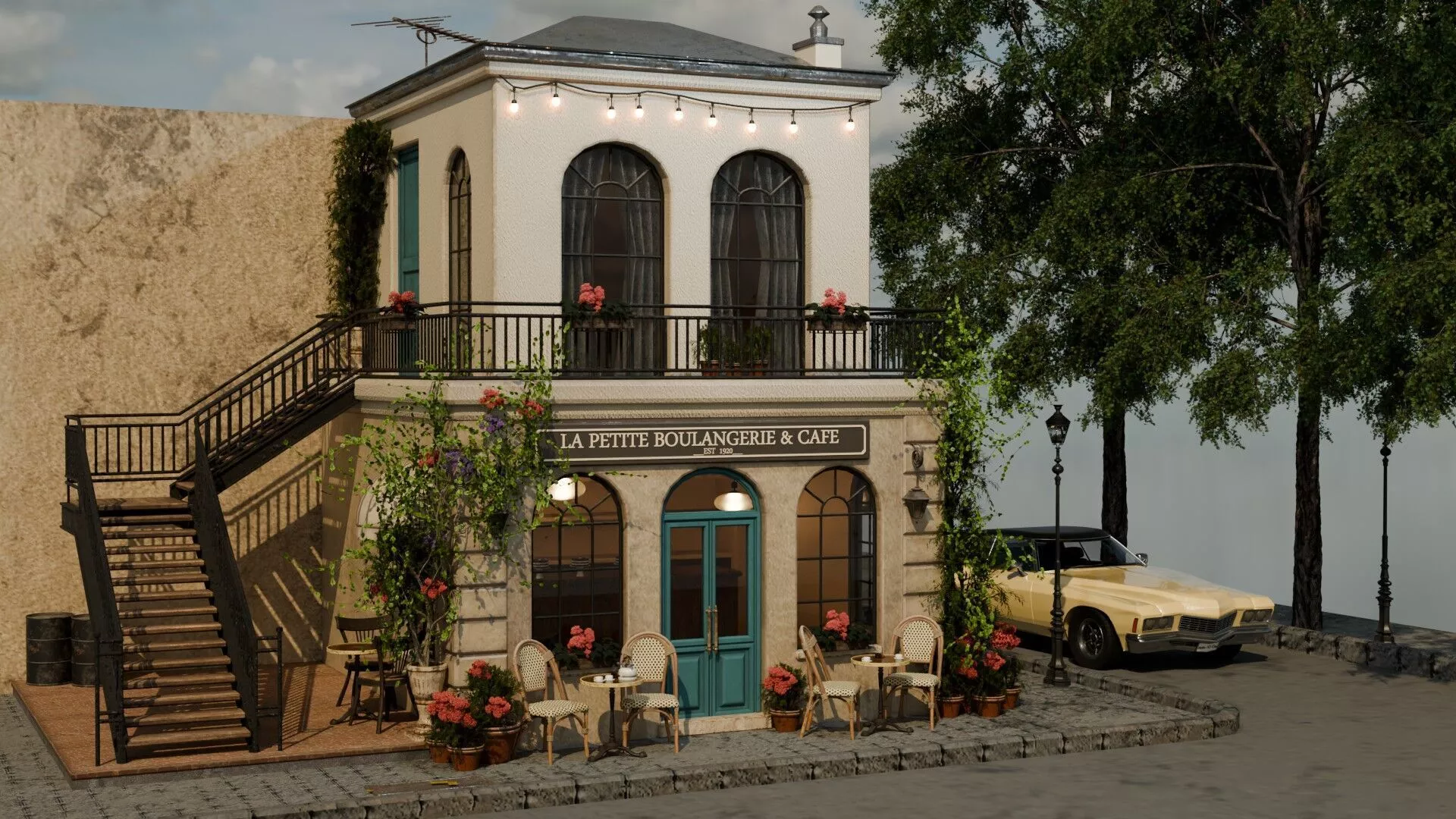 france cafe 3D model