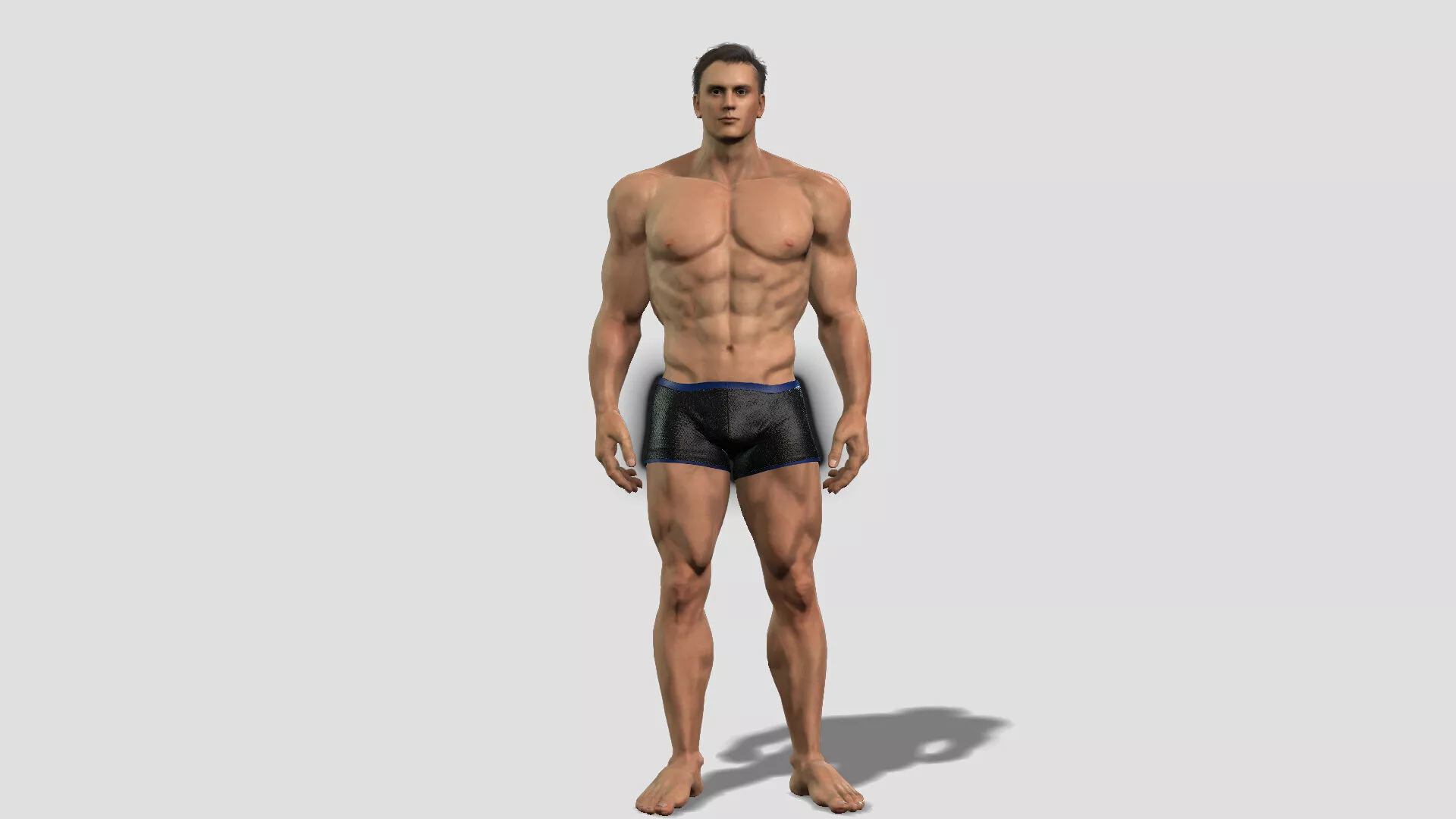 Game Ready Muscular Male 3D model