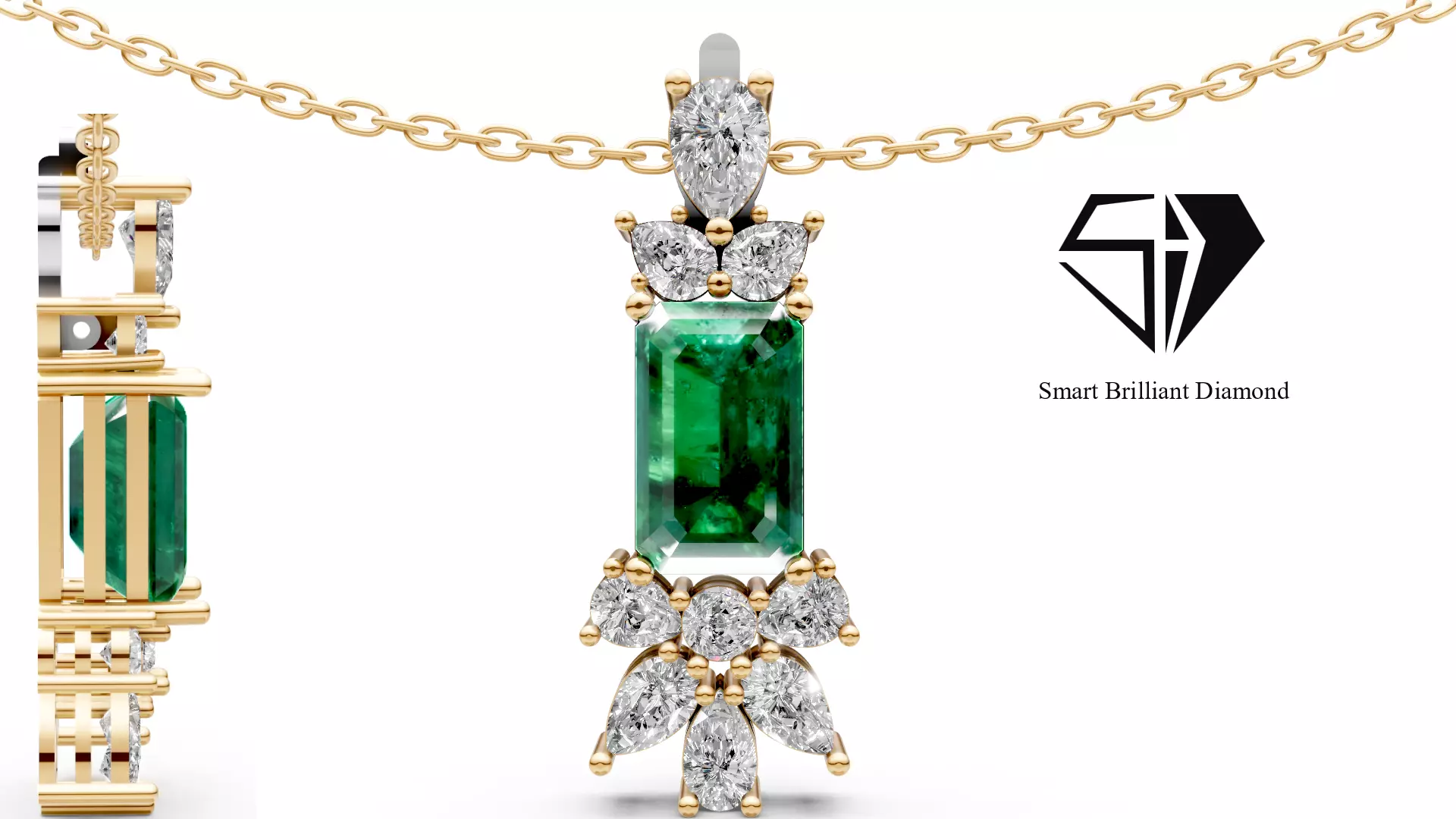 Pendant Gold Jewelry 3D Model Production Ready CGTrader jp0474 3D print model