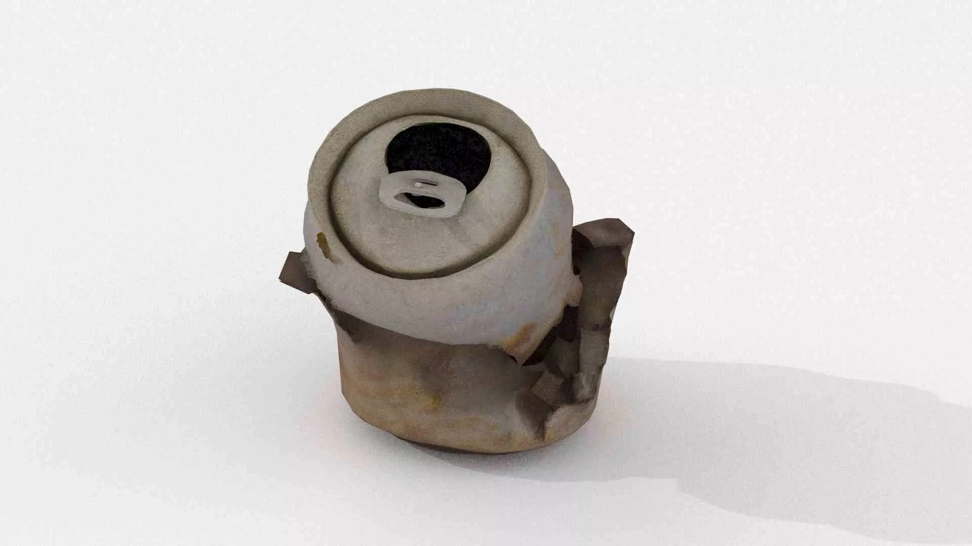 Corroded Aluminum Beverage Can Low-poly 3D model