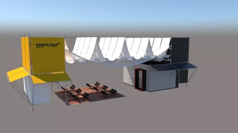 CURVISTAN Exhibition Booth Design 3D model