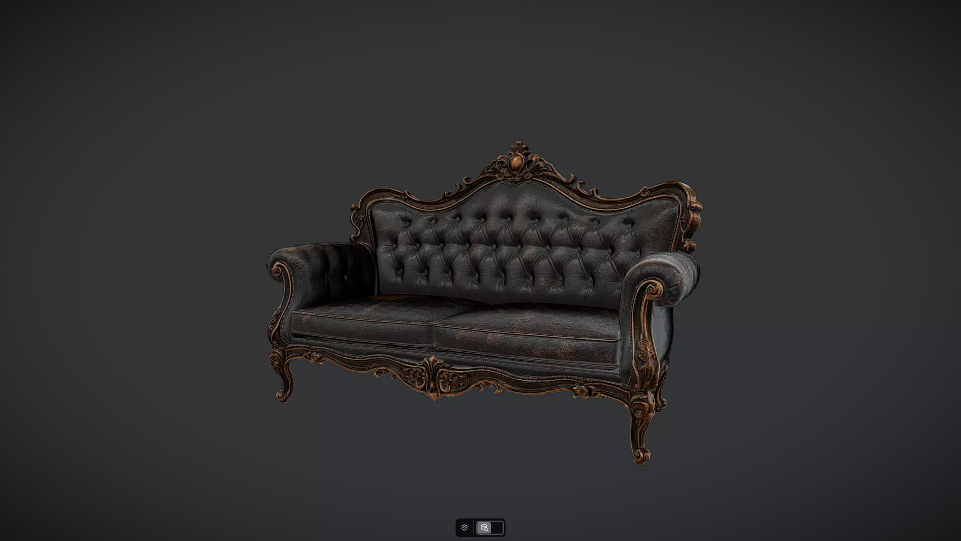 Haunted Victorian Sofa Antique Gothic Furniture 3D model