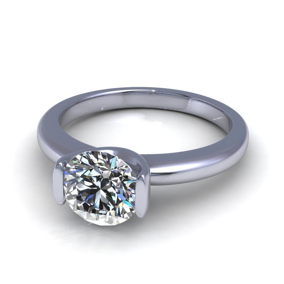 Solitaire Semi-Bezel 3D print model_1