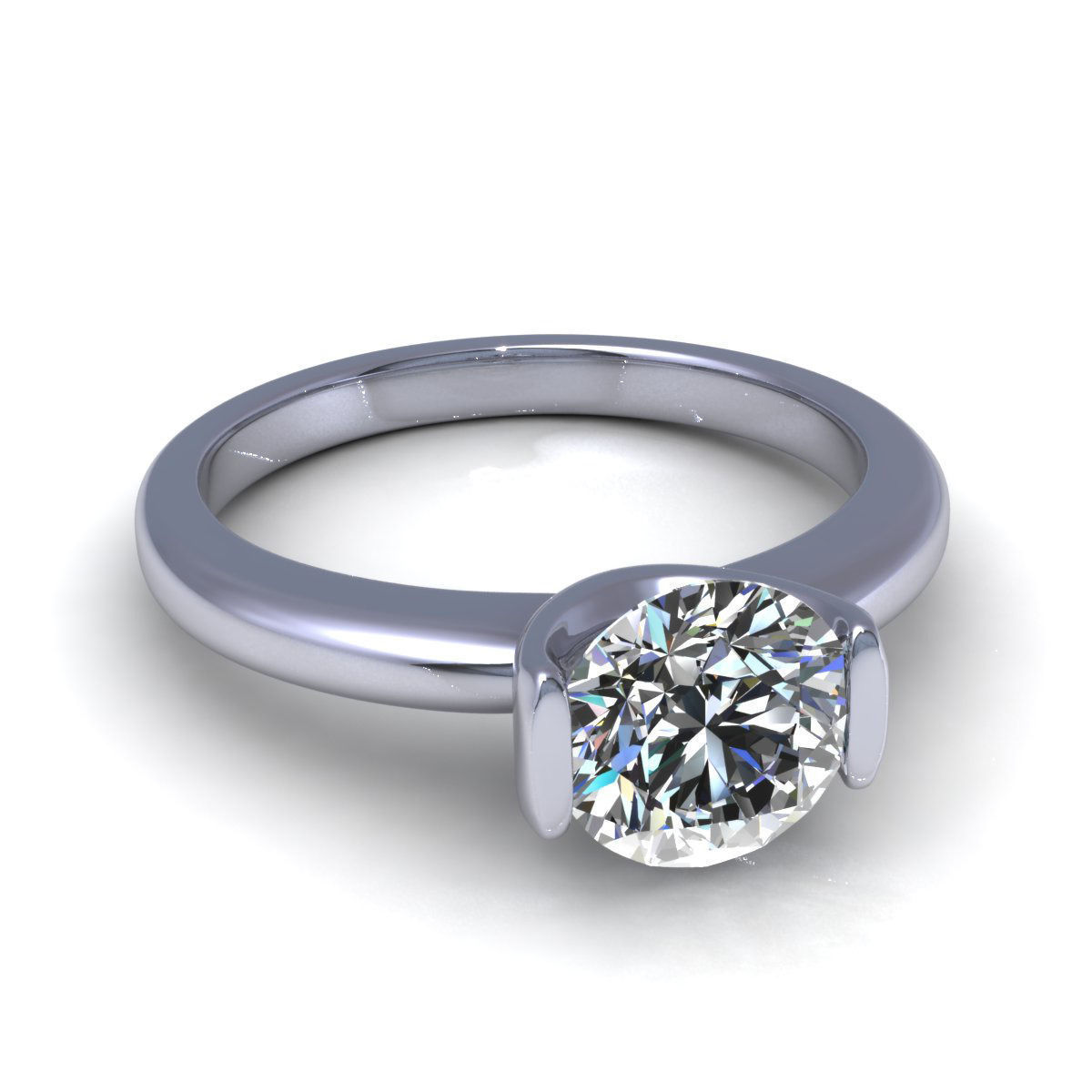 Solitaire Semi-Bezel 3D print model_5