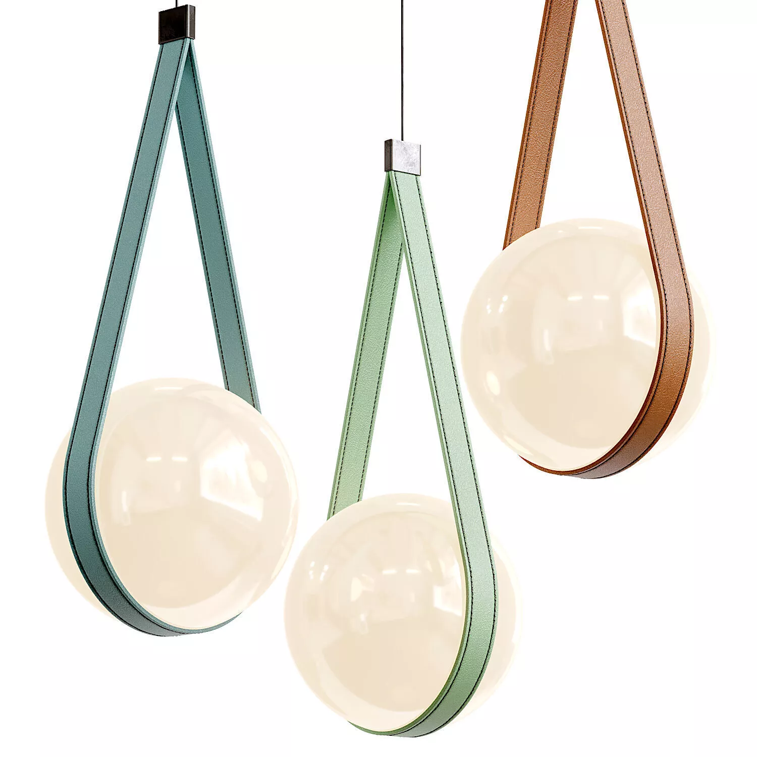 EMERICH Pendant Light Brown Belt 3D model