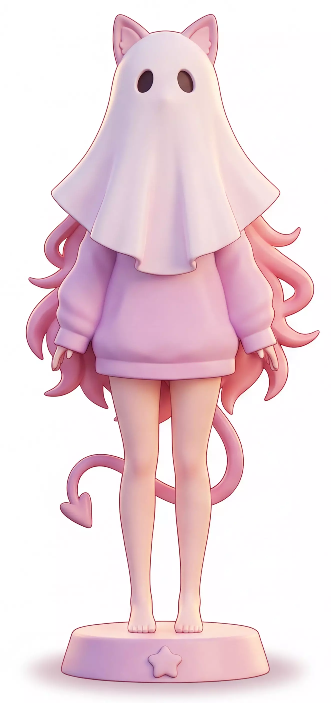 Ghost x Cat-Girl 3D print model