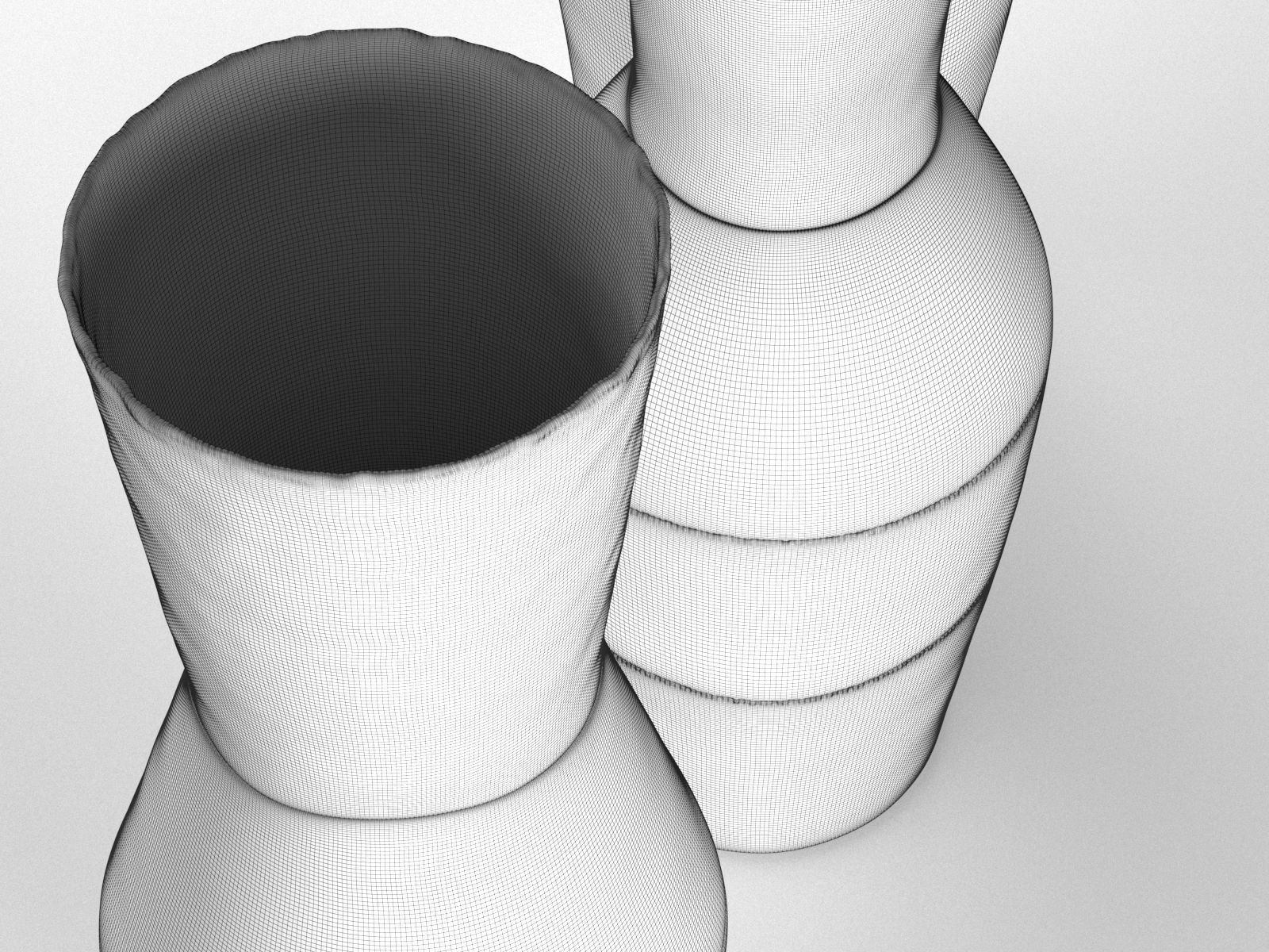 Vase set 01 3D model_2