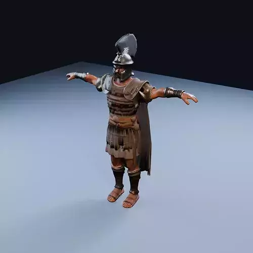 Hittite warrior Battleworn Low Poly PBR Game Asset
