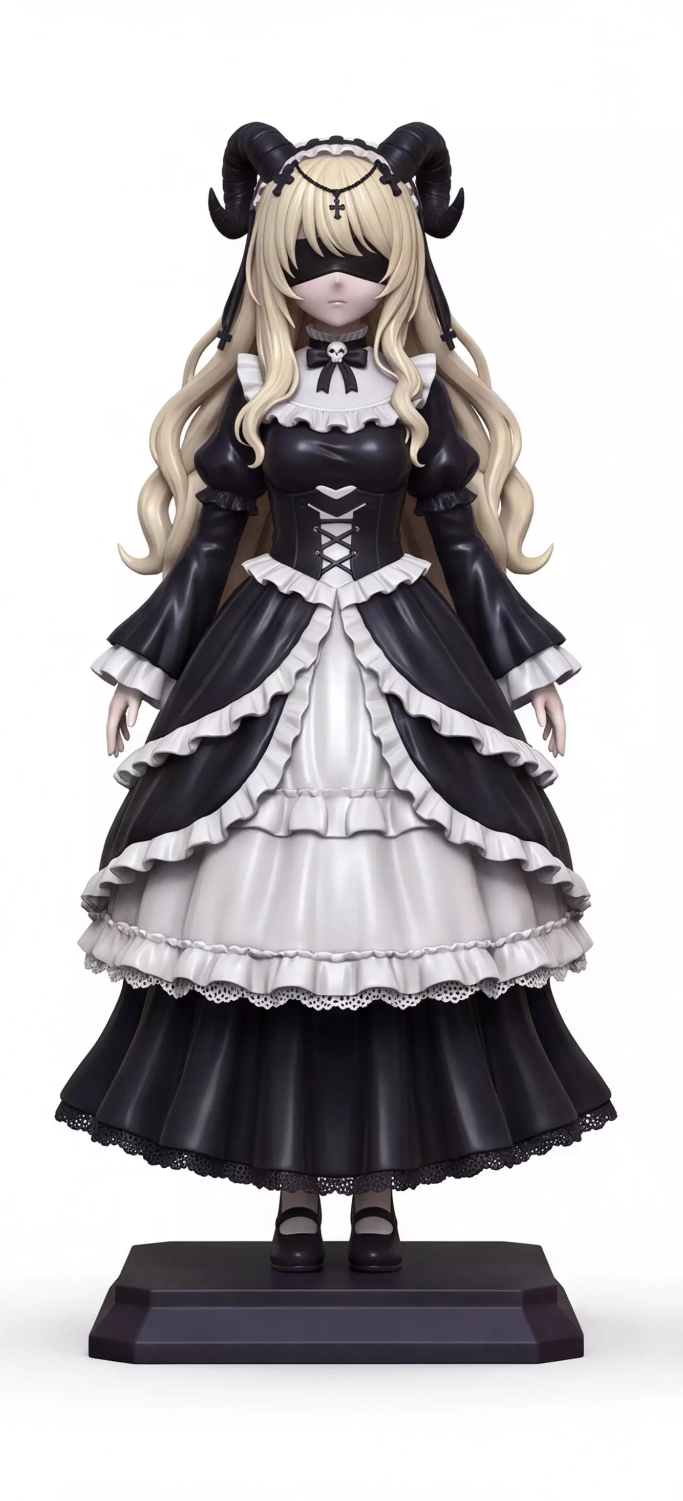 X7 Blinded Maiden Anime Figure 3D print model