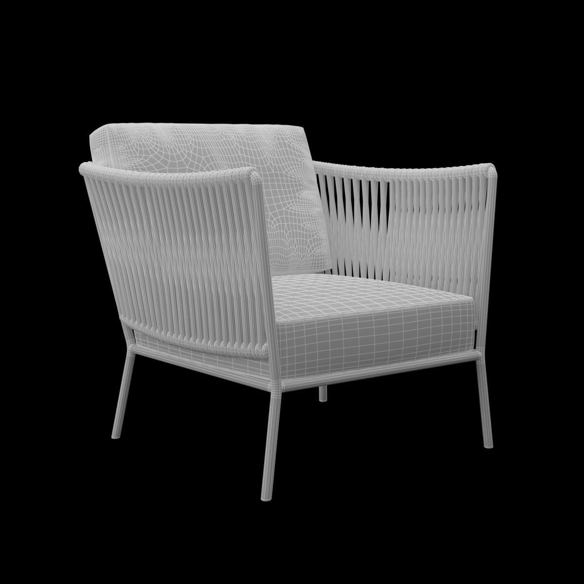 ROPE OUTDOOR RELAXING CHAIR 3D model_1
