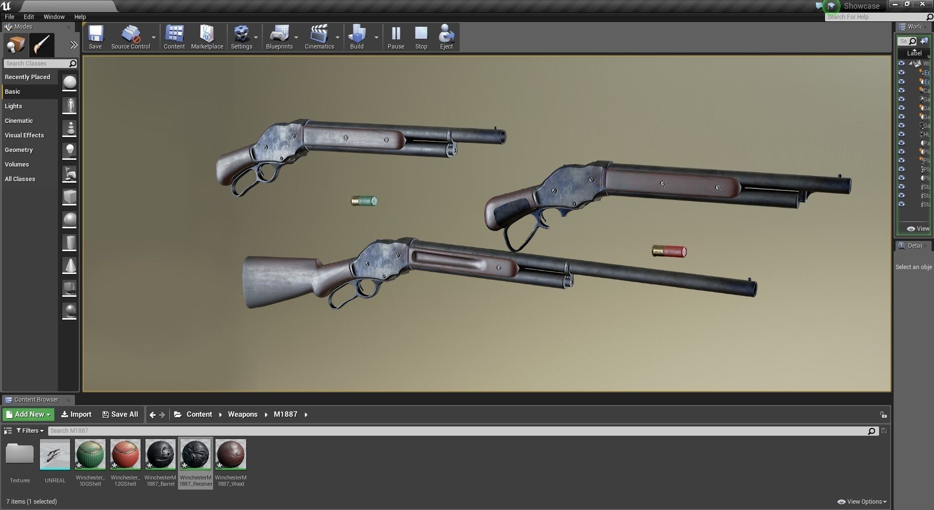 PBR Winchester Model 1887 Low-poly 3D model_5