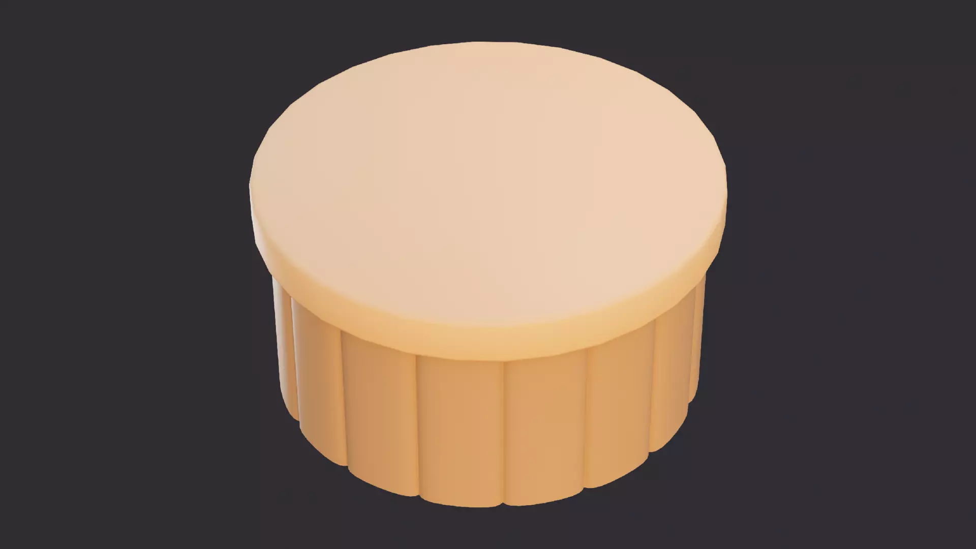Low Poly Beach Side Table 3D model