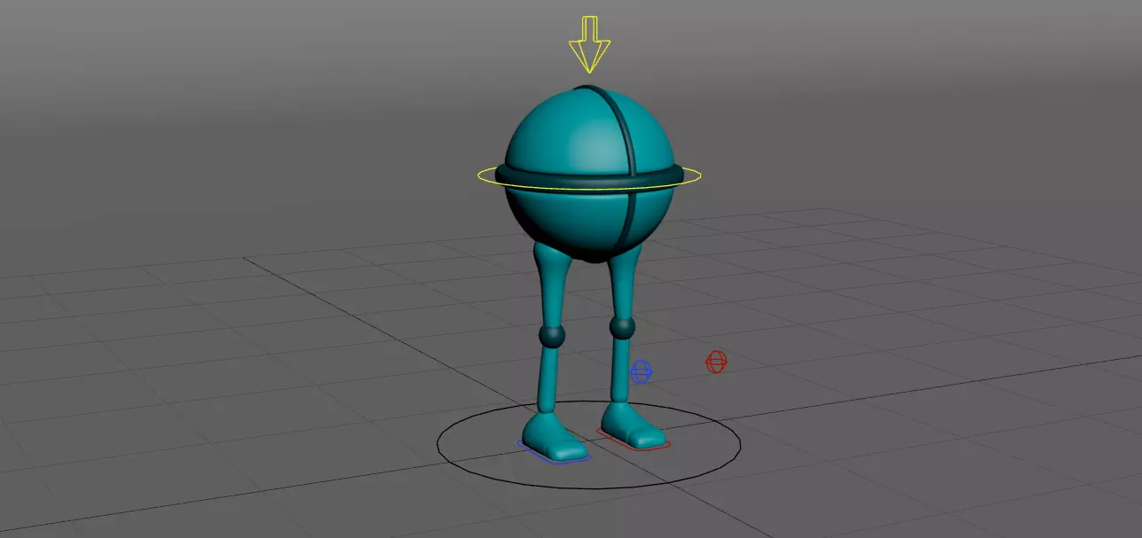 Ball with Legs Walk and Weight Transfer Rig - 3ds Max Free 3D model