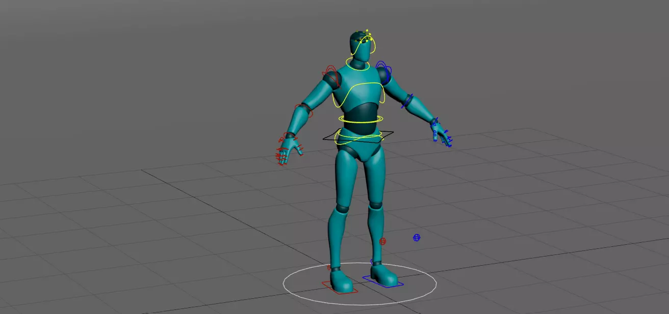 Mannequin Full Body Animation Rig - 3ds Max Free 3D model