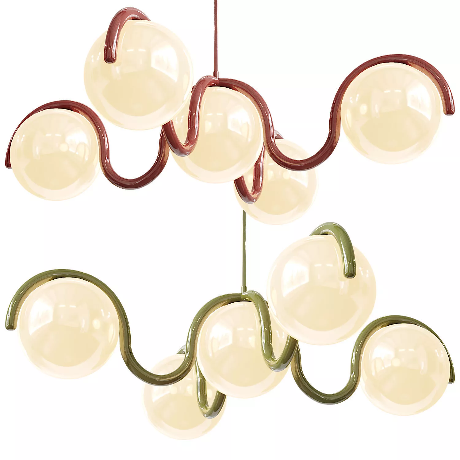 Uveta Chandelier Multi Layer 01 3D model
