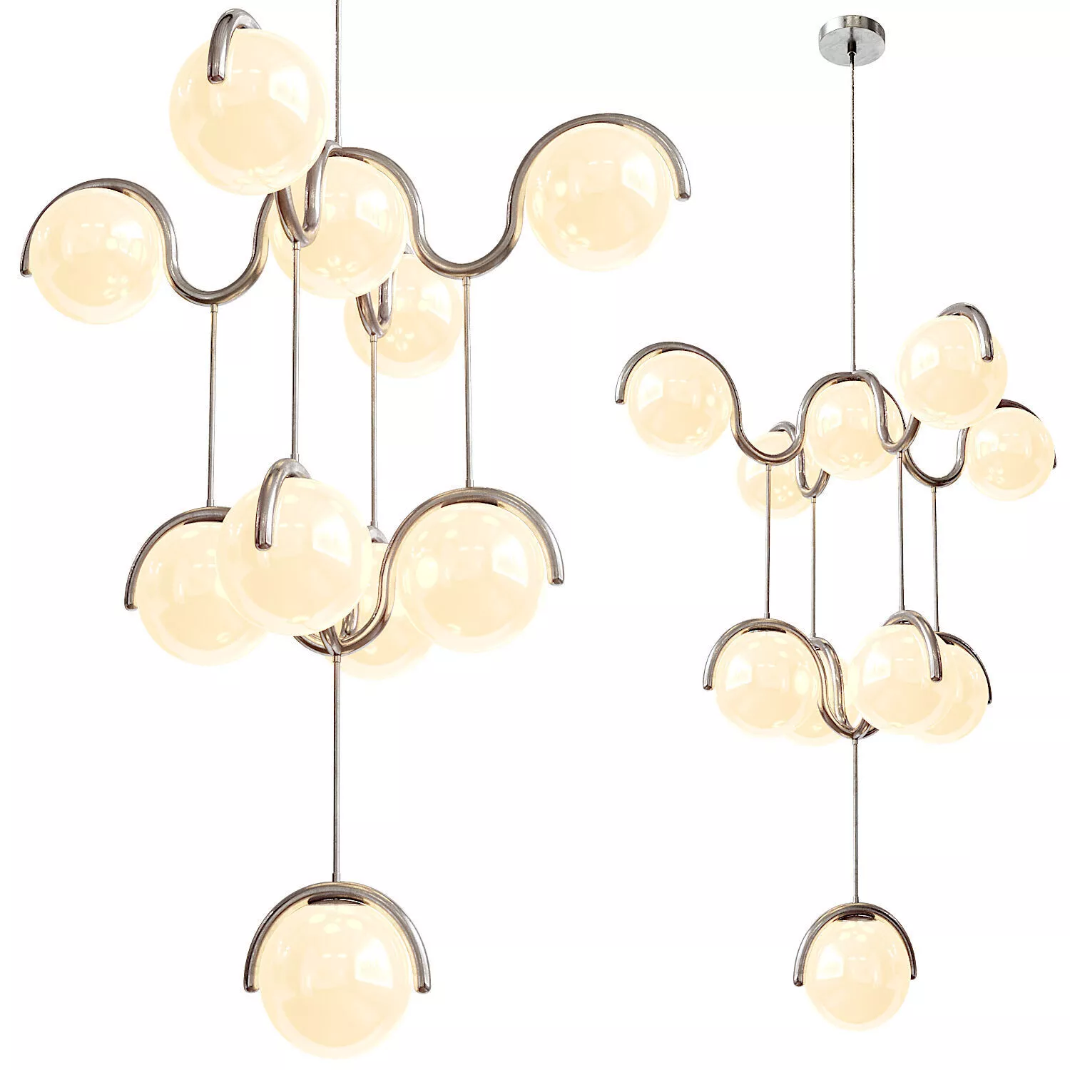Uveta Chandelier Multi Layer 03 3D model
