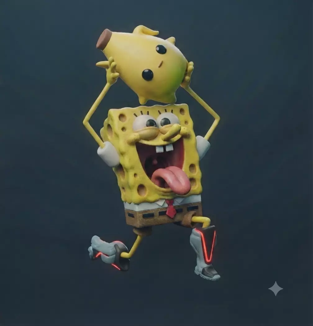 Spongebob Fortnite Sprite Fanart 3D print model