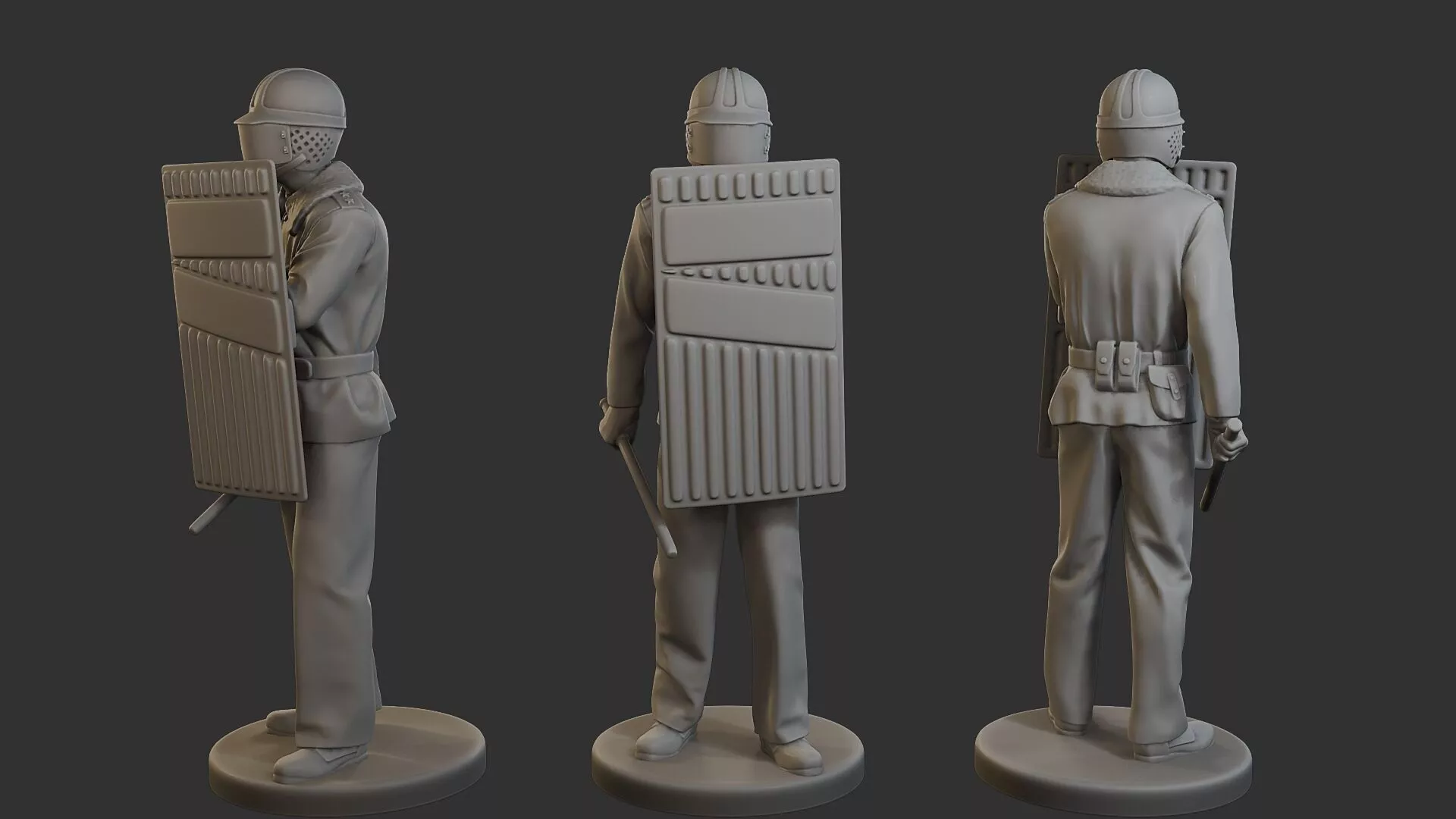 Czech communist riot police CCRP1 003 3D print model