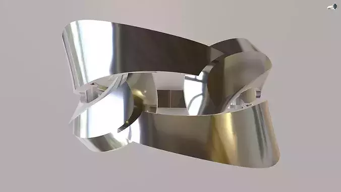 13mm Gold Modern Wave Ring 3D Model 3DM STL  Avant Garde CAD