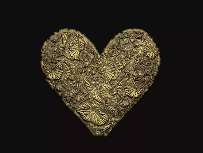 floral-heart lotus-heart carved-heart heart-sculpture