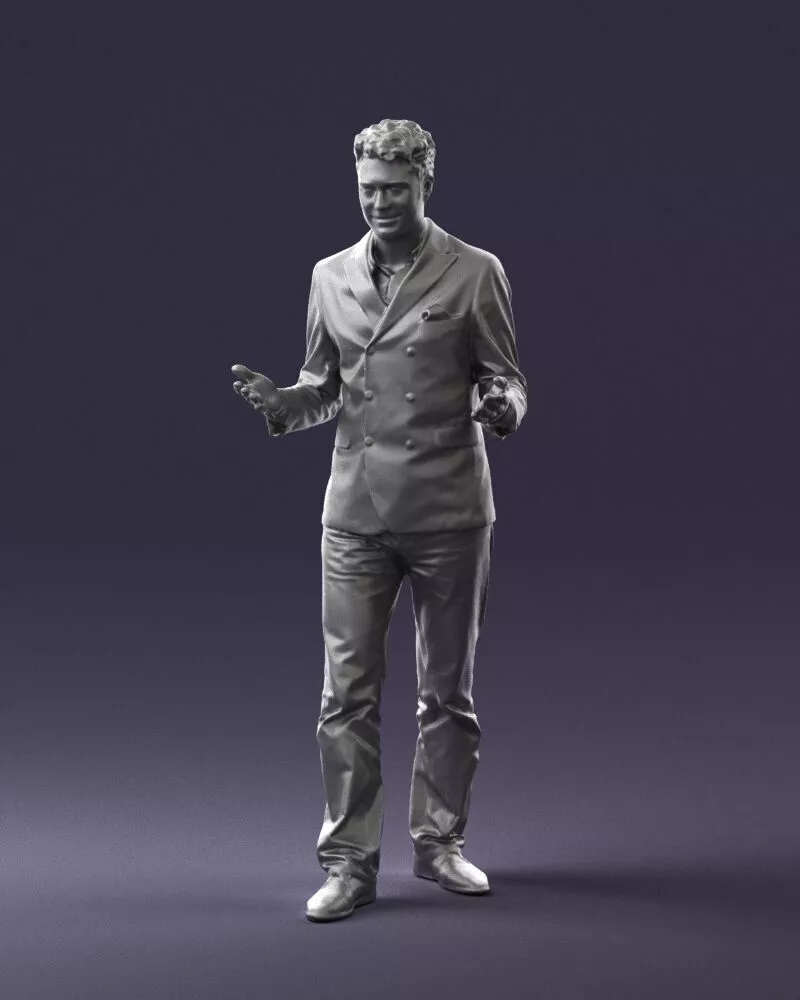 000704 Business Presenter STL Miniature 3D print model